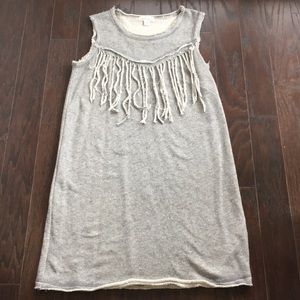 Cousin Earl XS Raw Hem Grey Fringe Dress Worn 1X